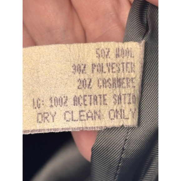 Vintage Wool Cashmere Blend Gray Overcoat M Soft Long Pockets Old Money Capsule - Picture 3 of 11